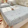 Sábana Individual de Hilo Rizado Grado A Materno e Infantil Cubre Cama de Hilo Arrugado Juego de Tres Piezas Protector de Colchón de Cobertura Total Antideslizante