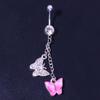 Amazon Más Vendido Personalidad Cereza Amor Piercing Ombligo Uña Sexy Borla Mariposa Anillo para Ombligo Uña para Vientre