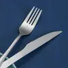 Cuchillería de Acero Inoxidable 1010 Tenedor de Cuchillo Dorado Plateado Postre Hogar Comida Occidental Cuchillo Tenedor para Bistec Engrosado Suministros de Hotel al por Mayor