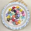 Serie de Caricaturas Lindas de Acrílico Cuentas con Agujero Recto de Fantasma Pintado Cadena para Teléfono Móvil Colgante Accesorios de Joyería