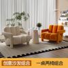 Cadeira de sofá individual de designer, tecido, sala de estar, moderna, simples, criativa, preguiçosa, cadeira individual, leve, luxuosa, avançada, pequena, cadeira de lazer