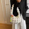 Bolso de Nube Plisado de Moda para Mujer, Bolso Casual de Albóndiga de Nicho, Nuevo Estilo 2026 Bolso Acolchado, Bolso de Hombro y Axila Versión Coreana
