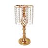 Transfronterizo Nuevo Accesorios de Boda Soporte de Flores Hierro Cristal Candelabro Adornos de Giro Decoración de Mesa de Comedor Galvanoplastia Guía de Camino