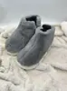 Pantuflas de letras populares invierno suela gruesa pantuflas de algodón caídas pantuflas de algodón con forro polar para el hogar de mujer pantuflas de felpa cálidas