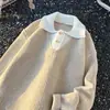 Suéter Falso de Dos Piezas Nuevo para Hombre 2026, Estilo Coreano, Ajuste Holgado Casual, Tejido de Punto con Cuello Campana, Top de Manga Larga para Capas de Otoño e Invierno