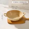 Tigela de Iogurte Ins Louça de Cerâmica Tigela com Duas Alças Tigela Doméstica Tigela de Sopa Alto Valor Estético Tigela Grande Tigela para Macarrão Instantâneo Tigela para Salada de Frutas