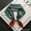 Nuevo pañuelo de seda largo pequeño vintage con hebilla de perla magnética para mujer, elegante y con estilo, bufanda de cuello con lazo, moderna y versátil