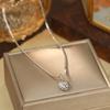 Bajo el Árbol Banyan Plata S925 Estilo Coreano Textura de Nicho Collar de Amor Moda Femenina Ins Colgante de Corazón de Melocotón Accesorios para Collar