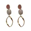 Pendientes vintage con pasador de plata S925 para mujer, temperamento simple, largos, de piedra natural, 2019