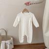 Macacão Suéter para Bebê Malha 100% Algodão Primavera e Outono Macacão de Manga Longa para Recém-Nascido Macacão Infantil Roupa Térmica Interna