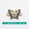 Jóias diy acessórios elegante diamante gota óleo cor borboleta pingente liga brincos artesanais colar pingente atacado