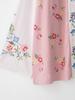 2025 Exportación Transfronteriza al por Mayor Moda Femenina Estilo Europeo y Americano Algodón Bordado de Flores Camisa Larga Cuello Redondo Holgada
