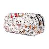 Fábrica perro lindo leche zumbido doble volteo bolsa para bolígrafos estilo ins estuche simple gran capacidad bolsa para papelería