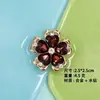 Sapatos, roupas, bolsas, acessórios, acessórios DIY com flor de cristal em formato de coração, tiara de flor de cinco pétalas com strass, presilha de cabelo