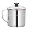 Taza gruesa de acero inoxidable con tapa taza de té de gran capacidad tetera de oficina hogar niños estudiante sala de ajedrez y cartas taza de agua