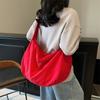 Bolsa Feminina 2026 Nova Moda Simples Artística Estilo Preguiçoso Bolsa Tote Versátil Casual Bolsa de Aula Bolsa de Compras