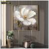 Pintura Decorativa Estilo Cream para Sala de Estar Parede de Fundo de Sofá Mural de Flores Abstratas Restaurante Mesa de Jantar Parede de Fundo de Entrada Pintura de Parede