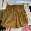 Shorts de Cintura Alta para Mujer Verano Delgados Rectos Holgados Adelgazantes Combinan con Todo Casual Para Usar Afuera Pantalones Cortos