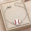 Pulseras Personalizadas Creativas de Aleación Europeas y Americanas Transfronterizas de Béisbol y Fútbol, Pulseras de Regalo para Fiestas de Aficionados de Equipos de Baloncesto, Joyería