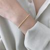 Pulsera St.delan dorada con purpurina ajustable para mujer, cadena de coliflor, joyería de moda, pulsera de acero inoxidable al por mayor