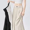Calça cropped de algodão Tencel de perna larga para mulheres, estilo fino de verão, novo modelo 2026, solta, emagrecedora, com caimento, calça casual versátil
