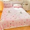 Conjunto de Roupa de Cama Espessa de Lã de Leite Classe A Conjunto de Três Peças INS Desenho Animado Coelho Quente Lã Bolha Lençol de Cama Simples/Casal Capa de Edredom