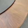A6T Nuevo Hotel Chino Mesa Redonda Grande Mesa de Comedor y Silla Eléctrica de Madera Maciza con Plato Giratorio Placa de Roca Hotel Club para 15-20 personas