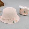 Sombrero de Paja Infantil Floral con Ala Ancha, Sombrero de Paja de Papel para Protección Solar (Bolsa se vende por separado) Mz5973 Ala Ancha