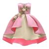 Nuevo vestido de chaleco rojo para niñas de comercio exterior, vestido de princesa plisado, vestido infantil, disfraz, vestido bordado
