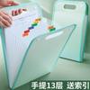 Morandi A4 Carpeta Organizadora Vertical Portátil para Estudiantes 13 Almacenamiento de Gran Capacidad Carpeta para Documentos de Examen Oficina Estudio