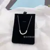 Suministro en Vivo Plateado Plata para Mujer Plata Rota Simple de Gama Alta Diseño Cubo de Azúcar Cadena Clavícula Collar de Perlas Venta al por Mayor