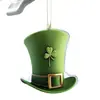 2025 Amazon St. Día de San Patricio Trébol Verde Forma de Madera Sombrero Decoración Creativa para Día Conmemorativo