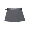 2025 Comercio Exterior Transfronterizo Venta al Por Mayor Verano Gamuza Diseño Dividido Estilo Hora del Té Falda Grande Pantalones Culottes a Cuadros Cinturón