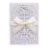 Tarjetas de felicitación de boda felices estilo europeo transfronterizo, invitaciones de boda, cartas de invitación huecas cortadas con láser, tarjetas de invitación de bendición estilo europeo