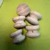 Manija de Madera Maciza de un Solo Agujero, Manija de Madera de Loto Tipo Hongo, Manija de Madera Natural con Veta Natural e Imperfecciones, Accesorios para Muebles en Stock