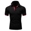 Exportación Transfronteriza Camisa Polo de Manga Corta con Cuello Alto para Hombre Casual de Negocios Verano Camisa Polo de Color Sólido Camisa Publicitaria para Hombre