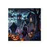 Banner de Porta de Garagem Halloween Amazon Transfronteiriço Decoração de Festa de Halloween Tecido de Fundo Atmosfera Tapeçaria