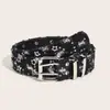 Estilo Punk Estrela Dupla Fileira Cinto Estilo Coreano Jeans Moda Cinto Decorativo para Calça Cinto de Ilhós Pronto para Venda