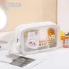 Xinyuo Bolsa de Cosméticos Transparente de Dibujos Animados Gran Capacidad Portátil de Viaje Bolsa de Cosméticos Bolsa de Artículos de Tocador para Natación Linda Bolsa de Cosméticos