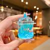 Nueva taza flash iceberg botella de arena movediza con aceite decoración llavero colgante pequeña joyería caja ciega regalo de bienestar venta al por mayor