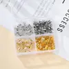 Set de tapones para los oídos multicolores, incluyendo cierres metálicos para pendientes, tapones de silicona antideslizantes y tapones transparentes; Materiales para accesorios de aretes DIY