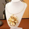 Gargantilla de Metal con Flor Original Nueva Transfronteriza Europea y Americana, Collar Floral Geométrico Exagerado, Fabricante Venta al por Mayor de Comercio Exterior