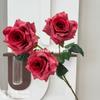 Vermelho vinho popular material de flor de simulação Eucalipto Hortênsia palma vermelha rosa vermelha com salão de casamento estrada atacado
