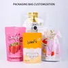 Sacos personalizados para embalagem de alimentos para nozes, lanches, alimentos de lazer, filme rolo a vácuo para café, chá, sacos stand-up auto-selantes de folha de alumínio