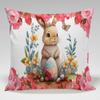 Funda de almohada de conejo de Pascua de piel de durazno transfronteriza decoración navideña para el hogar cojín cuadrado para sala de estar cojín para siesta