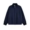 Moletom Cardigan Cinza Claro com Gola Alta Masculino Outono Estilo Americano Jaqueta com Zíper Duplo Outerwear Pesado Rígido Cleanfit
