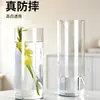 Decoración de Jarrón Sala de Estar Arreglo Floral Acrílico Criado en Agua Flores de Bambú Rico Transparente Recto Plástico Cubo de Flores Despertador Grande