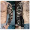 Tatuagem Temporária Completa de Braço com Flores e Ervas para Homens e Mulheres à Prova d'Água Duradoura Tinta Suco Alta Qualidade Não Refletiva Novo Estilo 2025