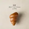 Perro Patita de Madera de Melocotón Viejo, Cangrejo Pequeño, Colgante Llavero de Caracola, Talla en Madera Tridimensional, Accesorio de Decoración Artesanal DIY