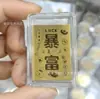 Adesivo de Telefone de Ouro Puro 999 para Riqueza Instantânea, com Adesivo Traseiro, Adesivo de Ouro 2mg, Presente Promocional para Lojas de Ouro em Transmissão ao Vivo